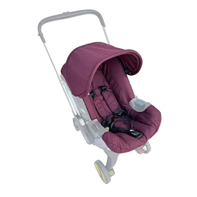 Afbeelding van kinderwagen accessoires Aankleedset Kleding, zonneklep Hoes en zitkussen Compatibel met Doona (Wijnrood)