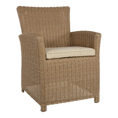 Afbeelding van Tuinstoel Tropez Straw, naturel, lengte 62 cm, diepte 67 hoogte 89 cm. 2 stuks