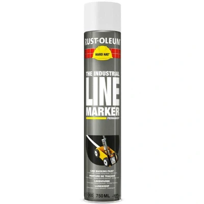Afbeelding van rust oleum hard hat lijnenspuitbus ral 9010 wit 750 ml