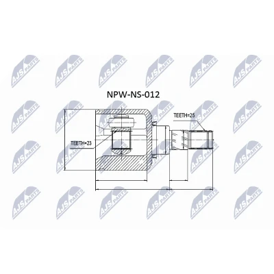 Afbeelding van Homokineet reparatie set, aandrijfas NTY NPW NS 012