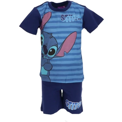 Afbeelding van Shortama Lilo en Stitch Pyjama Marineblauw Maat 104 cm 4 jaar