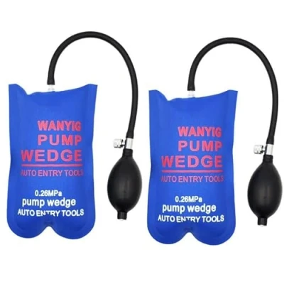 Afbeelding van WANYIG 2 stuks montagekussens, Air Pump Wedge luchtkussen, montage, spreidkussen, montagekussen, pneumatische spanner, belasting tot 300 kg (kleine rechthoek)