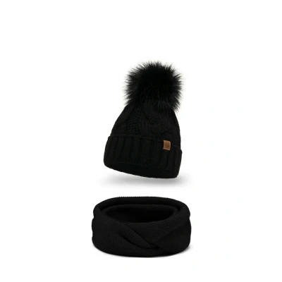 Afbeelding van Vivisence SET Sjaal, Dames, Maat: One Size, Black