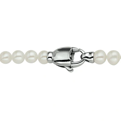 Afbeelding van Zilveren Ketting Parel 45 cm lang