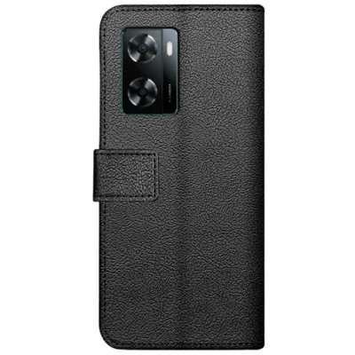 Afbeelding van Just in Case PU leer Book Zwart OPPO A57