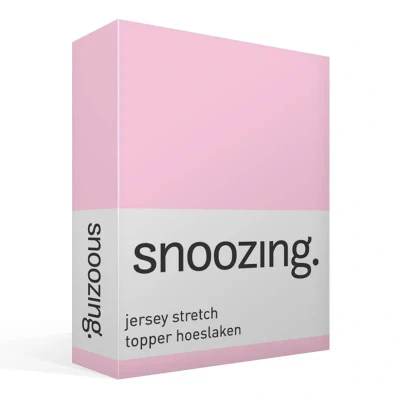 Afbeelding van Snoozing Jersey Stretch Topper Hoeslaken Eenpersoons 70/80x200/220 cm Roze