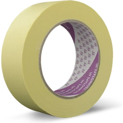 Afbeelding van Technotape afplakband SP lichtgeel 25 mm rol 50 m