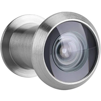 Afbeelding van Türspion mit Sichtschutz Door Viewer Security Peek Peephole optisches Glas 220 Grad Weitwinkel(Gebürstetes Silber)