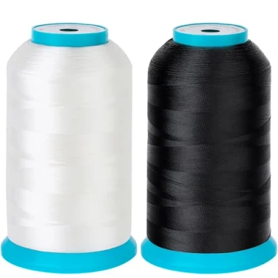 Afbeelding van New brothread 5000M (5500Y) Enorme Spoel Zwart+Wit Borduur Onderdraad voor Borduurwerk en Naaimachines