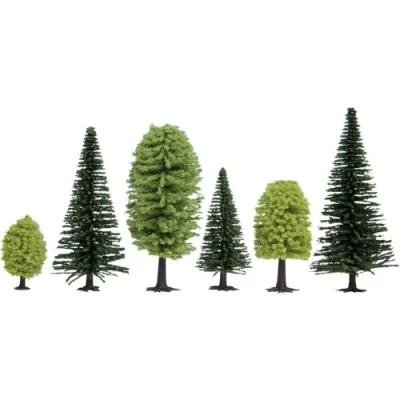 Afbeelding van NOCH® Gemengde bomen, met modelbouw 10 stuks 5 14 cm voor spoorbreedtes H0, TT, perfect ook knutselen, doe het zelf en wiegjes