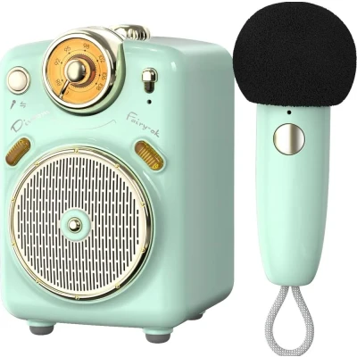Afbeelding van Divoom Fairy OK Retro Mini Karaoke Speaker Inclusief Microfoon Mint Groen