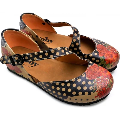 Afbeelding van GOBY Flowers Clogs Slippers Hoge kwaliteit Handmade Meisjesprint Maat 40