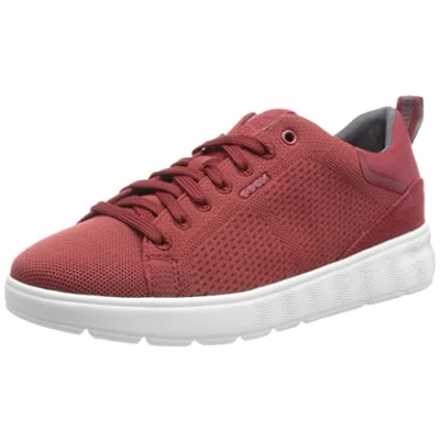 Afbeelding van Geox Heren U SPHERICA EC4 Sneaker, Dk RED, 42 EU, red., EU