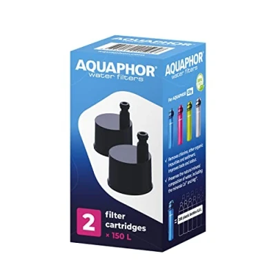 Afbeelding van AQUAPHOR City Bottle Filter Pack x 2 Filters Chloor &amp; Onzuiverheden Blijf gehydrateerd onderweg!