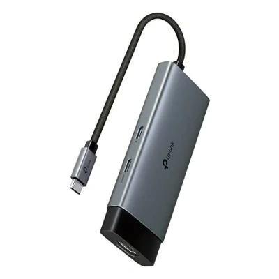 Afbeelding van TP Link USB TYPE C 5 PORT HUB (USB C, 5 Havens), Docking station + hub, Grijs