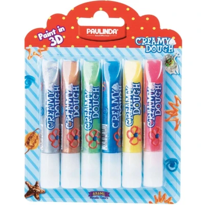 Afbeelding van Paulinda Creamy Dough Metallic, 6x6ml