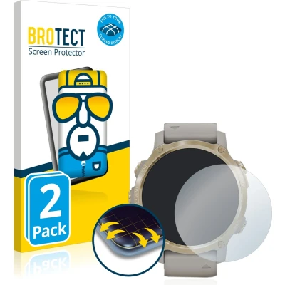 Afbeelding van BROTECT Full Cover Screen Protector voor Garmin Descent MK2s (2 Stuks) Schermbeschermer, 3D Curved