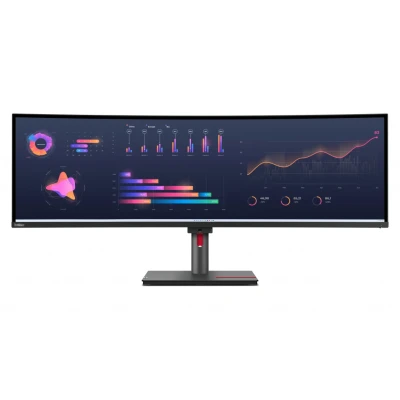 Afbeelding van Lenovo ThinkVision P49w 30 LED monitor 124.5 cm (49 inch) 5120 x 1440 Pixel 32:9 6 ms HDMI, DisplayPort, Thunderbolt 4, USB B, 3.2 Gen 1 (USB 3.0), C,