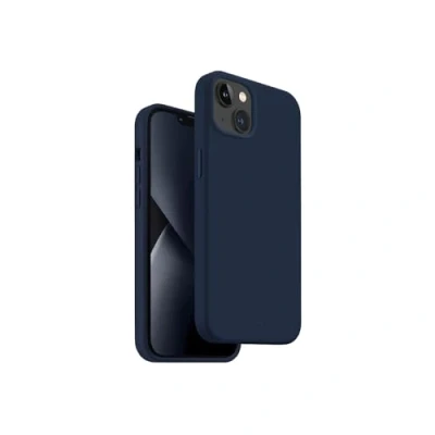 Afbeelding van UNIQ Hybride iPhone 14 Plus Lino Marineblauw hoesje