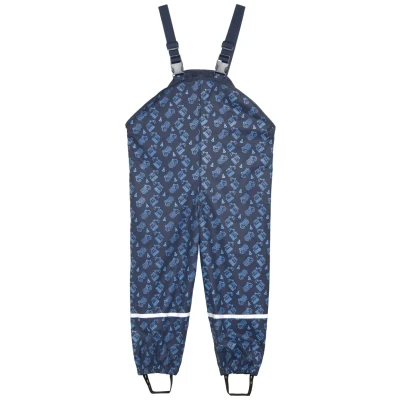 Afbeelding van Playshoes Baustelle Allover Regenbroek voor kinderen, Maat: 128, Marine