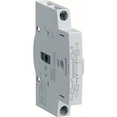 Afbeelding van Hager hulpcontact 1maak 1verbreekcontact lastscheider m1 2 v 1no 1nc schroefaansluiting hzc311