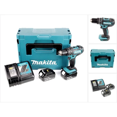 Afbeelding van Makita DHP 482 RFJ accu klopboormachine 18V 62Nm + 2x oplaadbare batterijen 3.0Ah lader in Makpac