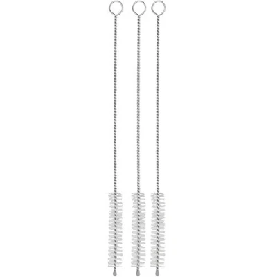 Afbeelding van WMF Baric Rietborstel, 3 stuks, 20 cm, reinigingsborstel voor rietjes, metalen glazen melkslangborstel, shisha borstel