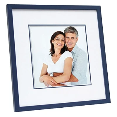 Afbeelding van Deknudt Frames fotolijst S43AM6 P1 blauw passe partout 13x18 cm