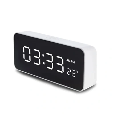 Afbeelding van GreenBlue GB397 Digitale Wekker met alarm en thermometer klok USB kabel Wit