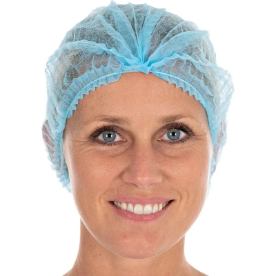 Afbeelding van Hygonorm wegwerp haarnetje clip cap blauw per 100 stuks haarnetjes