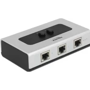 Afbeelding van Delock Schakelaar RJ45 10/100/1000 Mb/s 2 poorten manueel bidirectione