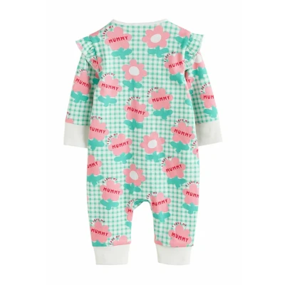Afbeelding van Next Regular FIT Family TWO WAY ZIP Pyjama voor kinderen, Maat: 68, Sage green