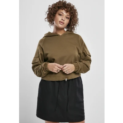 Afbeelding van Urban Classics Short Worker Hoodie, Dames, Maat: XL, Summerolive