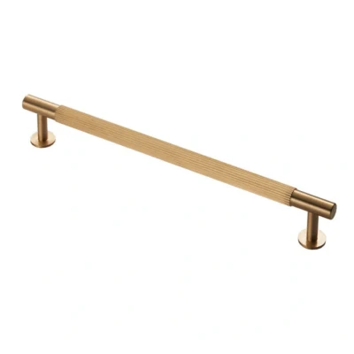 Afbeelding van Fingertip Designs Meubelgreep &quot;Lines&quot; 224mm Satijn messing