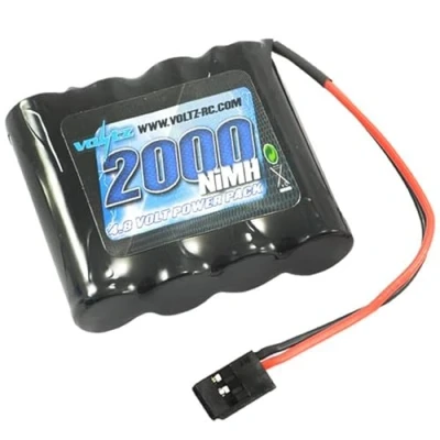 Afbeelding van Voltz 2000mAh 4.8V NiMH Rx Receiver Straight Battery Pack for RC Car Plane Boat