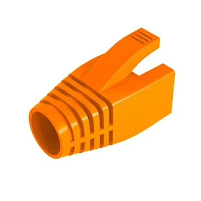 Afbeelding van 50 Stks Cat6 Cat6A Cat7 Strain Relief Boot, RJ45 Plug Connector Cover Modulaire Netwerk Cap Kabel Laarzen, Oranje