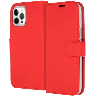 Afbeelding van Apple iPhone 12 Pro Max Hoesje Kunstleder Accezz Bookcase Rood Telefoonhoesje