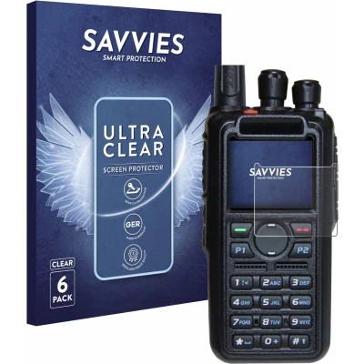 Afbeelding van Savvies (6 Stuks) Schermbeschermer voor AnyTone AT D878UV Plus Screen Protector Ultra Transparant
