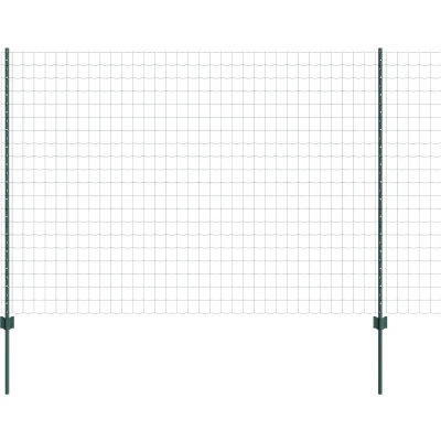 Afbeelding van vidaXL Tuinafscheiding Set van 2 Groen Metaal 10 x 1,5 m Duurzaam
