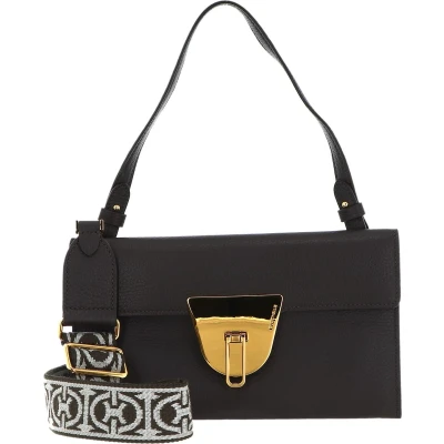Afbeelding van COCCINELLE Leren Handtas Schoudertas Coccinellenico Handbag Bark Donkerbruin