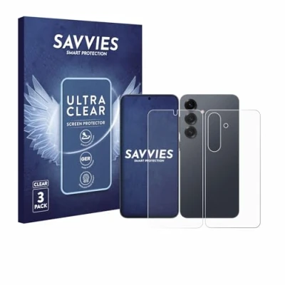 Afbeelding van Savvies Screenprotector voor Samsung Galaxy S25 (Voor+Achter) Folie Beschermfolie transparant (6 Stuks)