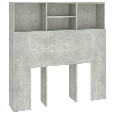 Afbeelding van vidaXL Hoofdbordkast 100x19x103,5 cm betongrijs, hoofdeindekast, bedombouw kast, hoofdbord, hoofdbord bedombouw, hoofdeinde, bedkast