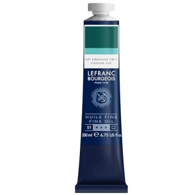 Afbeelding van Lefranc Bourgeois 301831 Fijne olieverf van uitstekende kwaliteit, lichtecht met een gelijkmatige consistentie, tube 200 ml, ideaal voor spieraammen, canvas, schilderbord Viridiaan