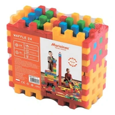 Afbeelding van Marioinex 900062 Wafelblokken, 24 stuks, meerkleurig