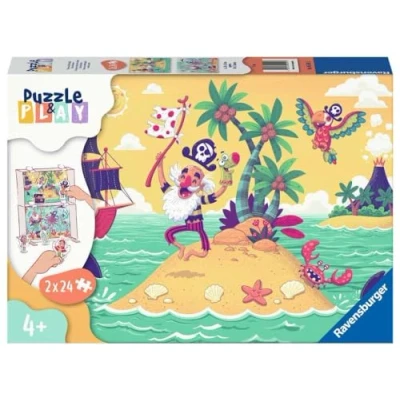 Afbeelding van Ravensburger Puzzle &amp; Play Piraten legpuzzel 48 stukjes