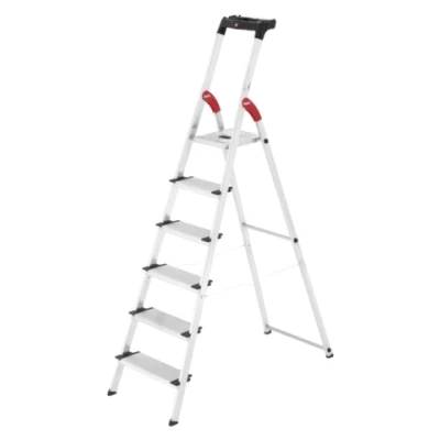 Afbeelding van veiligheidsladder eenzijdig 6 XXL treden Stand H 1 28m balk L 2 09m