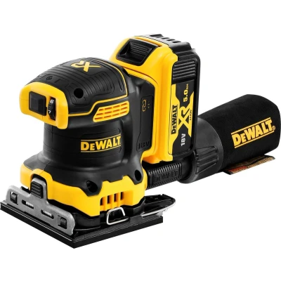 Afbeelding van DeWALT DCW200P2 18V Li ion XR Accu Vlakschuurmachine Set (2x 5.0Ah) In TSTAK Koffer