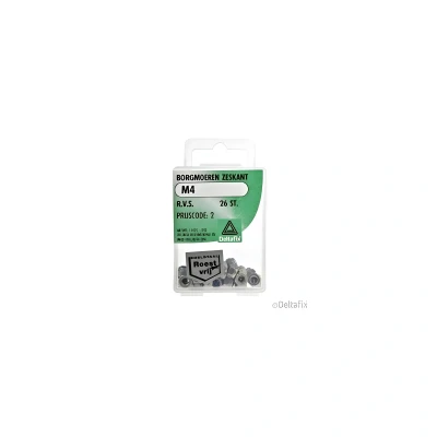 Afbeelding van borgmoer r.v.s. a2 m4 din 985 26 stuks. DeltafiX.