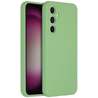 Afbeelding van Samsung Galaxy S23 FE Hoesje Siliconen en TPU (zacht) Accezz Backcover/Softcase Groen Telefoonhoesje
