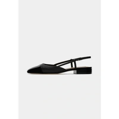 Afbeelding van Steve Madden Belinda lakleren slingback ballerina&#039;s zwart
